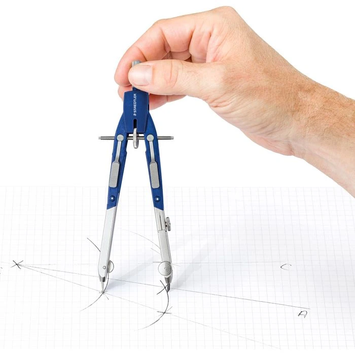Staedtler Zirkel 552 01 PR1 Mars Comfort, 5-teilig, Schnellverstellzirkel Grau/blau Mit Druckbleistift 6 Staedtler Zirkel 552 01 PR1 Mars Comfort, 5-teilig, Schnellverstellzirkel Grau/blau Mit Druckbleistift – Bild 4