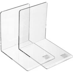 Maul Buchstütze 3513305, Schmal, Glasklar, 8 X 10cm, Aus Acryl, 2 Stützen