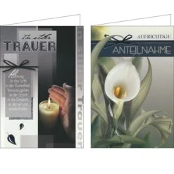 Böttcher-AG Trauerkarten Trauer, Sortiert, 115 X 170mm, Klappkarten Mit Umschlag, 50 Stück -Leitz Shop 8ef08e9ad4bca2ee997d48717f3258836355609d trauerkarten boettcher ag trauer sortiert