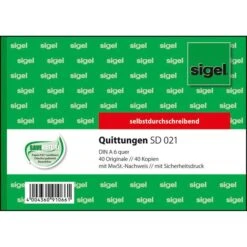 Sigel SD 021 Quittungsblock A6 Quer 2x40 Blatt 8 Sigel SD 021 Quittungsblock A6 Quer 2x40 Blatt -Leitz Shop 906b15473805d46e96d545531e200f96018834a5 quittungsblock sigel sd 021 a6 quer