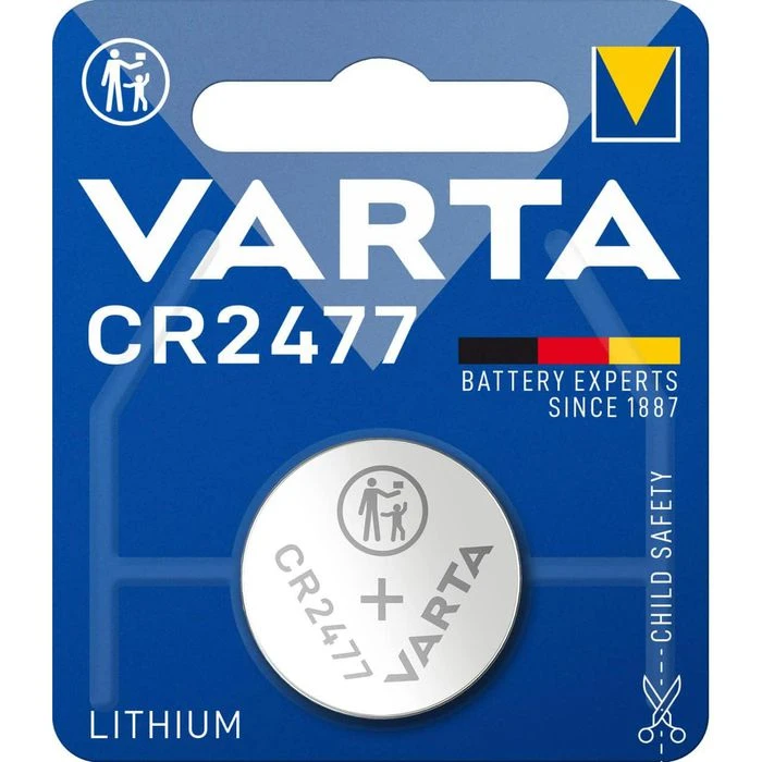 Varta Knopfzelle CR2477, 850 MAh, Lithium 3 Varta Knopfzelle CR2477, 850 MAh, Lithium