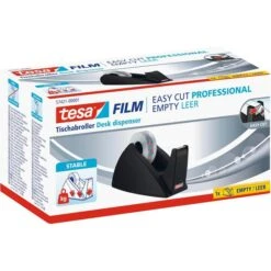 Tesa Klebefilmabroller 57421 Easy Cut, Schwarz, Tischabroller Für Kleberollen 19mm X 33m -Leitz Shop 9561bd3a1a4a58ef07d84373a13077f316e3b6cd klebefilmabroller tesa 57421 easy cut schwarz