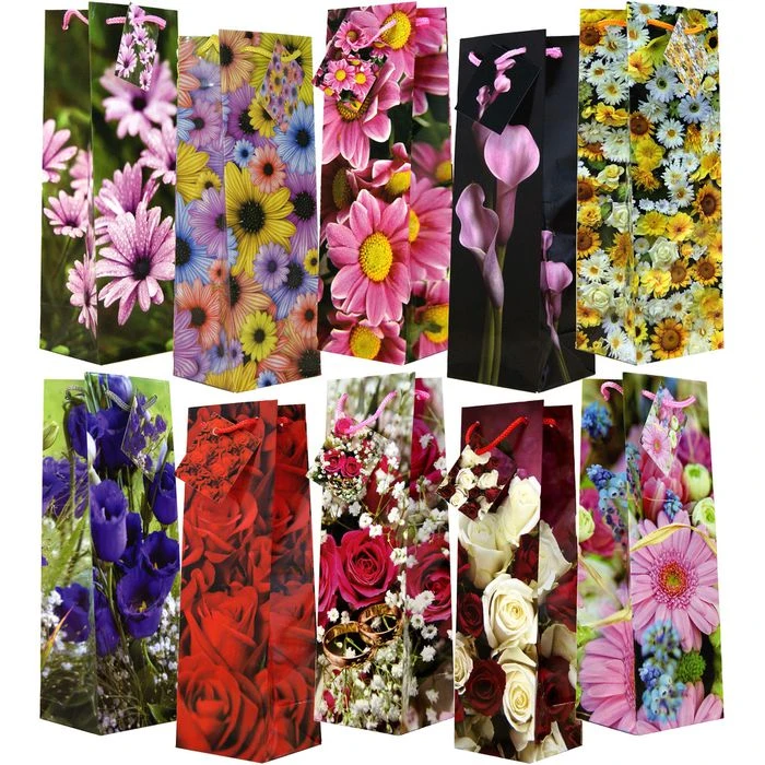 Böttcher-AG Geschenktüte Blumen-Mix, Flaschentüte, 10 X 33cm, Sortiert 4 Böttcher-AG Geschenktüte Blumen-Mix, Flaschentüte, 10 X 33cm, Sortiert – Bild 2
