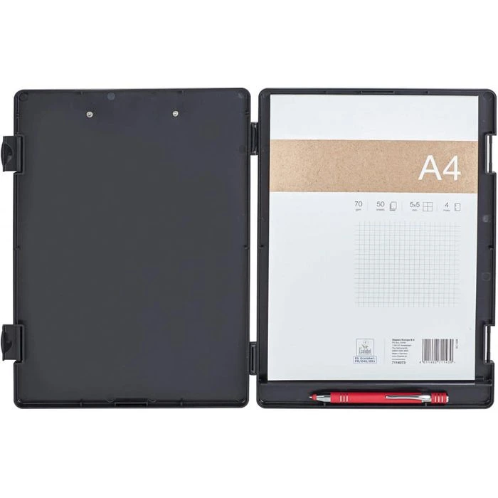 Maul Klemmbrett 2349290, A4, Kunststoff, Mit Aufbewahrungsfach, Schwarz 4 Maul Klemmbrett 2349290, A4, Kunststoff, Mit Aufbewahrungsfach, Schwarz – Bild 2