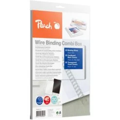 Peach Drahtbinderücken PW079-07, Set, Für 20 Dokumente DIN A4, 60-teilig