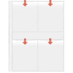 Veloflex Fotohüllen 5347100, 9 X 13cm, A4, 5 Hüllen Für Je 8 Fotos, Hochformat, Klar