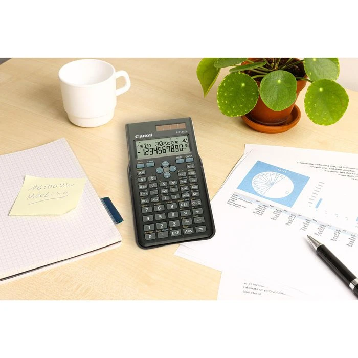 Canon® Canon Schulrechner F 715SG, 2-zeilig, 10+2 Stellige LCD-Anzeige, Schwarz 4 Canon® Canon Schulrechner F 715SG, 2-zeilig, 10+2 Stellige LCD-Anzeige, Schwarz – Bild 2