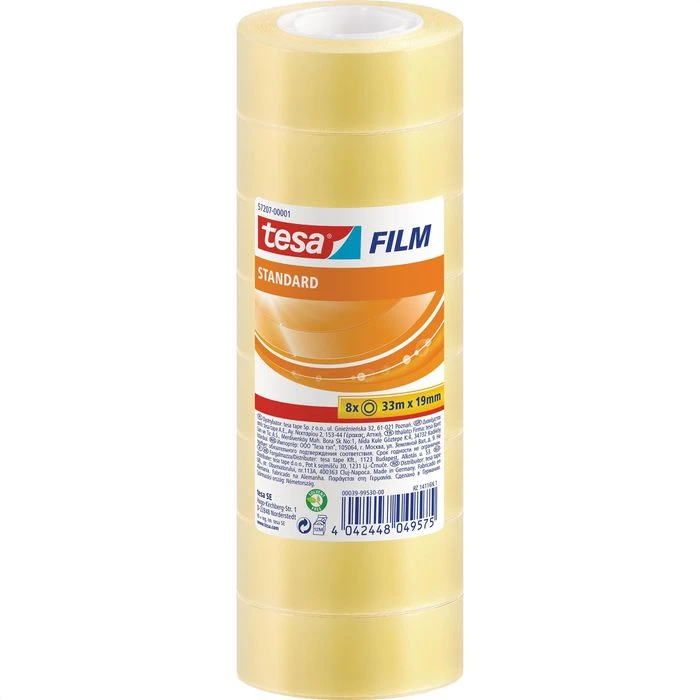 Tesa Klebeband 57207, Tesafilm, 19mm X 33m, KernØ 26mm, Transparent, 8 Stück 3 Tesa Klebeband 57207, Tesafilm, 19mm X 33m, KernØ 26mm, Transparent, 8 Stück