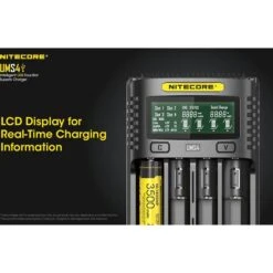 Nitecore Akku-Ladegerät UMS4, Für 4 NiMH, NiCd, Li-Ion, LiFePO4 Akkus, USB -Leitz Shop aebfe389aa77b8d7b9bb18d024d1fda5c5cfe944 akku ladegeraet nitecore ums4