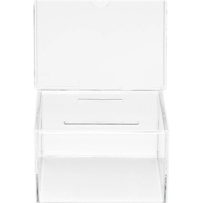 Deflecto Aktionsbox 592901, Kunststoff, Glasklar, 14,9 X 22,2 X 10,8cm, Mit Einstecktafel A6 5 Deflecto Aktionsbox 592901, Kunststoff, Glasklar, 14,9 X 22,2 X 10,8cm, Mit Einstecktafel A6 – Bild 3