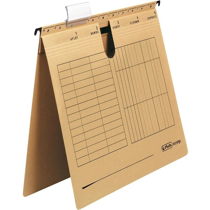 Herlitz Hängehefter 10843381, UniReg Easy Orga, A4, Kaufmännische Heftung, Braun, Karton, 25 Stück 3 Herlitz Hängehefter 10843381, UniReg Easy Orga, A4, Kaufmännische Heftung, Braun, Karton, 25 Stück