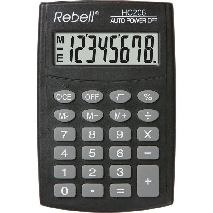Rebell Taschenrechner HC208, 8-stellige LCD-Anzeige 3 Rebell Taschenrechner HC208, 8-stellige LCD-Anzeige