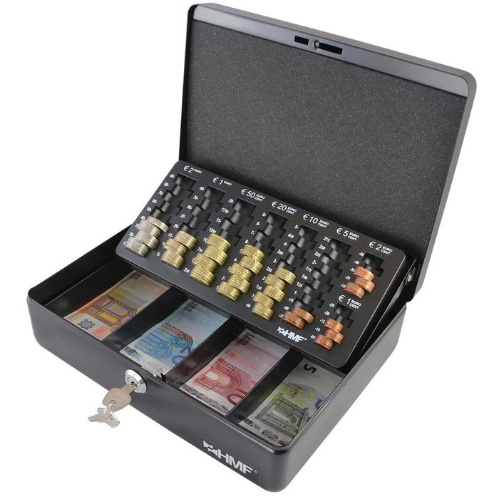 HMF Geldkassette 1001502, Schwarz, 30 X 9 X 24 Cm, Mit Zählbrett 3 HMF Geldkassette 1001502, Schwarz, 30 X 9 X 24 Cm, Mit Zählbrett