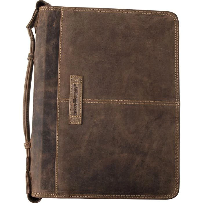 Greenburry Schreibmappe Vintage 1788-25, A4, Braun, Echt Leder, Mit Reißverschluss 4 Greenburry Schreibmappe Vintage 1788-25, A4, Braun, Echt Leder, Mit Reißverschluss – Bild 2