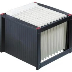 Helit Hängebox H61100-92, The Rack, A4, Für 40 Hängemappen, Schwarz