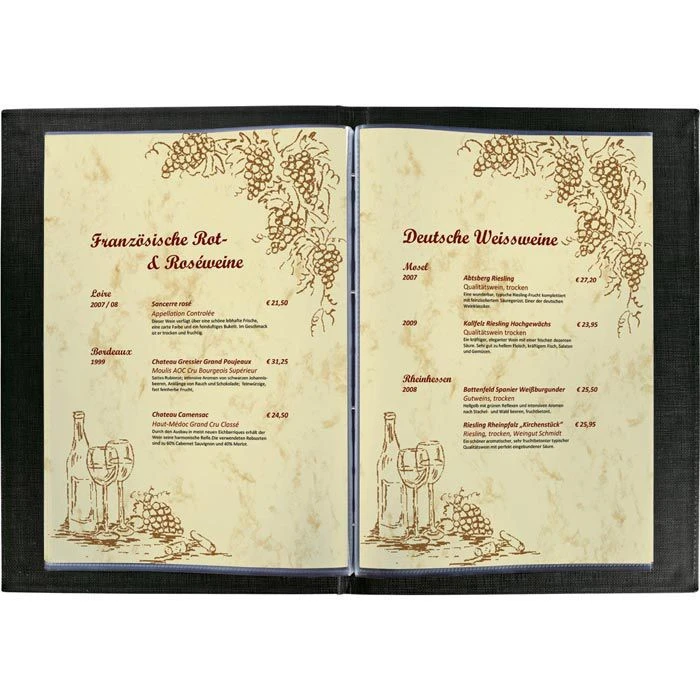 Sigel SM131 Speisen & Getränke Speisekarte 4 Sigel SM131 Speisen & Getränke Speisekarte – Bild 2