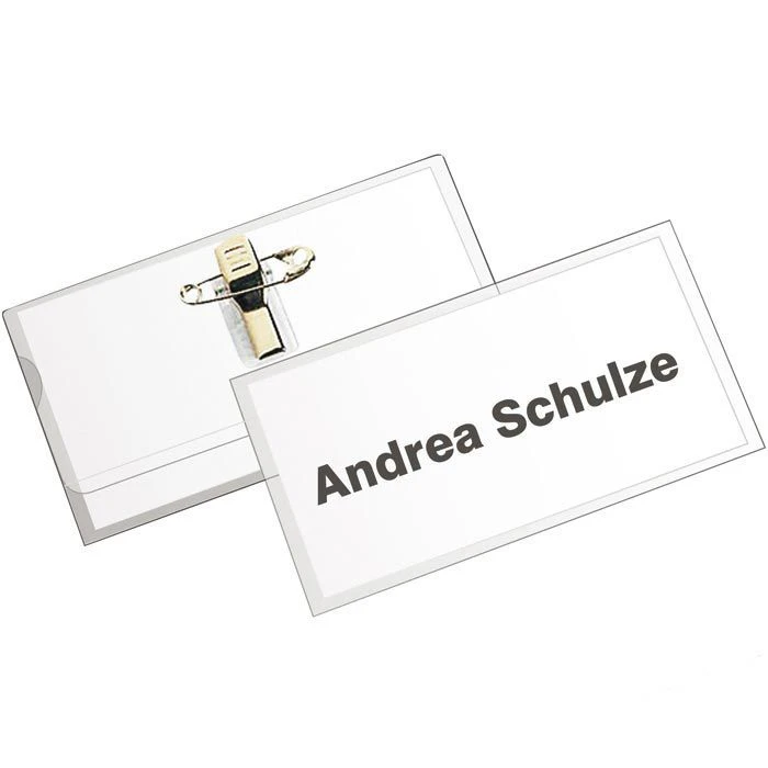 Veloflex Namensschilder 2014100 Velocard 90 X 57mm, Mit Kombiklemme, Kunststoff, 25 Stück 3 Veloflex Namensschilder 2014100 Velocard 90 X 57mm, Mit Kombiklemme, Kunststoff, 25 Stück