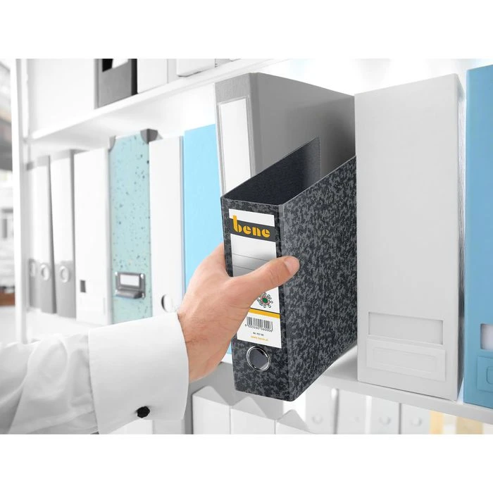 Bene Ordner 92100, Karton, A5 Hoch, 7,5cm, Hartpappe, Schwarz Marmoriert 5 Bene Ordner 92100, Karton, A5 Hoch, 7,5cm, Hartpappe, Schwarz Marmoriert – Bild 3