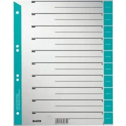 Leitz 1652-30-30 Trennblätter A4 Karton Grau-blau