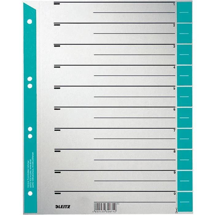 Leitz 1652-30-30 Trennblätter A4 Karton Grau-blau 3 Leitz 1652-30-30 Trennblätter A4 Karton Grau-blau