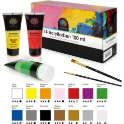 OfficeTree Acrylfarben 1750, 14 Farben Je 100ml, In Tuben -Leitz Shop cadb42d8cc4c07f4b4c6d96e0586c9ac6382c428 acrylfarben officetree 1750
