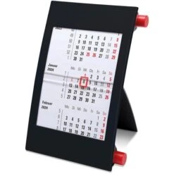 Geiger Tischkalender Roll Up 3, 3 Monate Auf 1 Seite, Mit Drehmechanik, 13 X 18cm