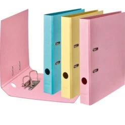 Falken Ordner PURE Pastell 15081682, Karton, A4, 5cm, Farbig Sortiert, 10 Stück