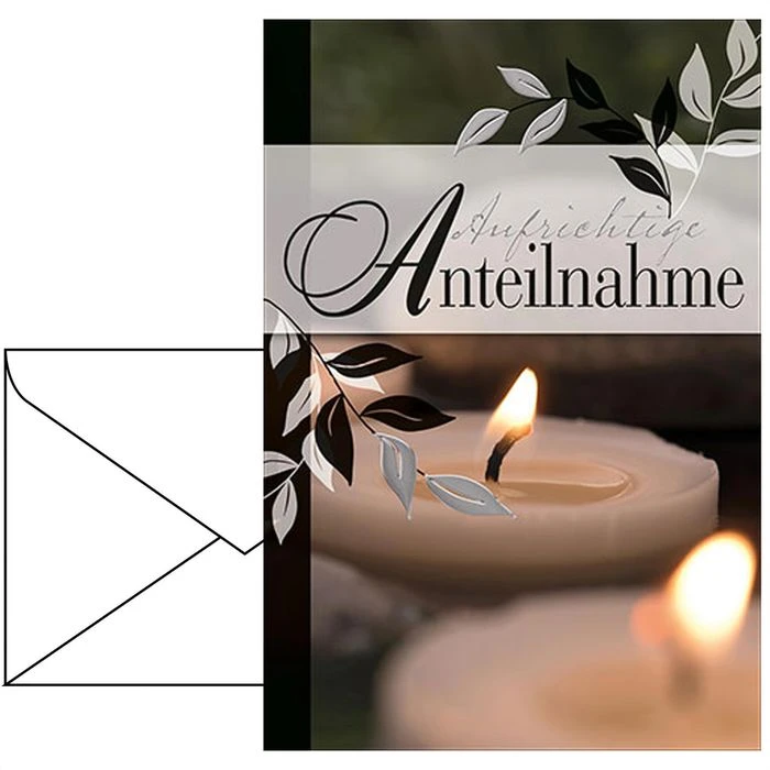Böttcher-AG Trauerkarten Anteilnahme Kerze, 115 X 170mm, Klappkarte Mit Umschlag 3 Böttcher-AG Trauerkarten Anteilnahme Kerze, 115 X 170mm, Klappkarte Mit Umschlag