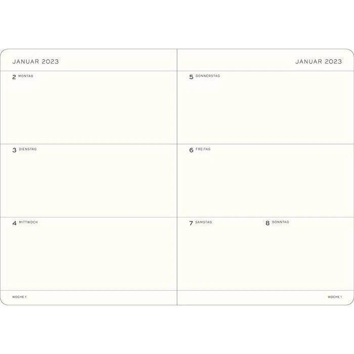 Leuchtturm1917 Buchkalender Wochenkalender, 1 Woche Auf 2 Seiten, Hardcover, Port RedA5 4 Leuchtturm1917 Buchkalender Wochenkalender, 1 Woche Auf 2 Seiten, Hardcover, Port RedA5 – Bild 2