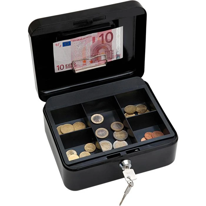 Wedo Geldkassette Größe 2, Schwarz, 20 X 9 X 16 Cm, 5 Münzfächer, Mit Clip 3 Wedo Geldkassette Größe 2, Schwarz, 20 X 9 X 16 Cm, 5 Münzfächer, Mit Clip