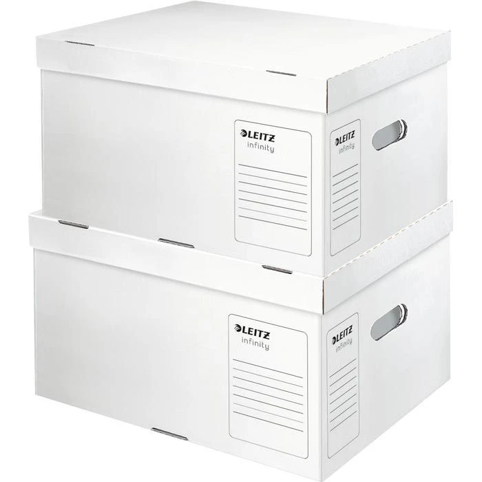 Leitz Archivcontainer 6104-00-00 Infinity L, Für Archivboxen, Mit Deckel, Weiß, 10 Stück 4 Leitz Archivcontainer 6104-00-00 Infinity L, Für Archivboxen, Mit Deckel, Weiß, 10 Stück – Bild 2