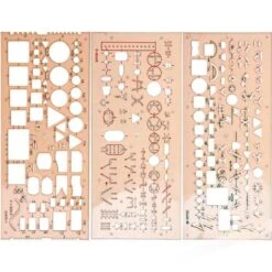 Koh-I-Noor Schablone 703071, Elektroschablonen, 3er Set, Je Schablone 210 X 90mm (BxH)