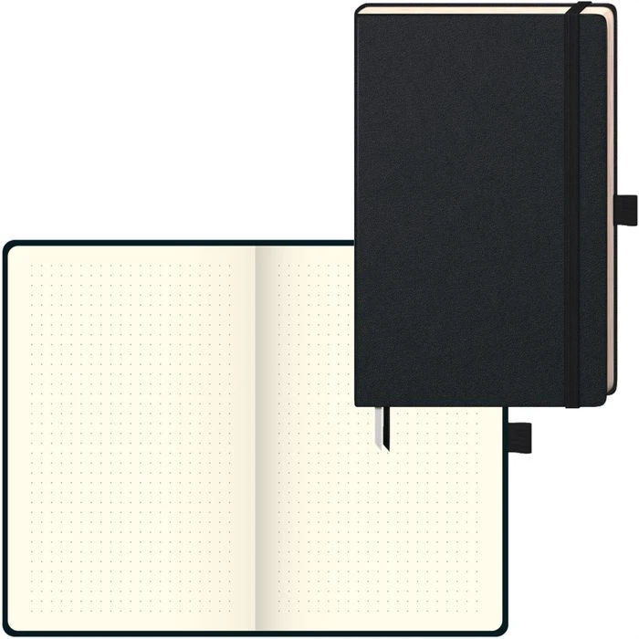 Brunnen Notizbuch Kompagnon Klassik, 105522905, A5, 96 Blatt, Schwarz, Hardcover, Dotted 3 Brunnen Notizbuch Kompagnon Klassik, 105522905, A5, 96 Blatt, Schwarz, Hardcover, Dotted