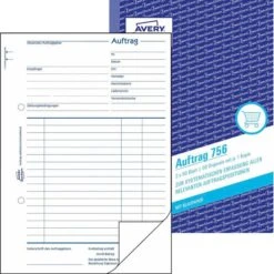 Avery Zweckform 756 Auftragsbuch A5 2x50 Blatt