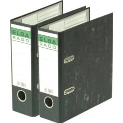 Elba Rado 10517 Ordner, A5 Hoch, Breit, Karton Schwarz