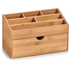 Zeller Tisch-Organizer 25386, Bambus, Holz, 6 Fächer Und 1 Schublade, Braun -Leitz Shop f5105ea5a85451bc9740b0b81276eff2437f83db tisch organizer zeller 25386 bambus