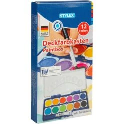 Deckfarbkasten 12 Farben Mit Deckweiß Stylex -Leitz Shop f6c9a5370c1dad5af08d83c3b0d6218d63666ee6 farbkasten stylex schuldeckfarbkasten 28178