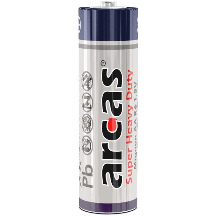 Arcas Batterien Super Heavy Duty, AA, Mignon, R6, 4 Stück 4 Arcas Batterien Super Heavy Duty, AA, Mignon, R6, 4 Stück – Bild 2