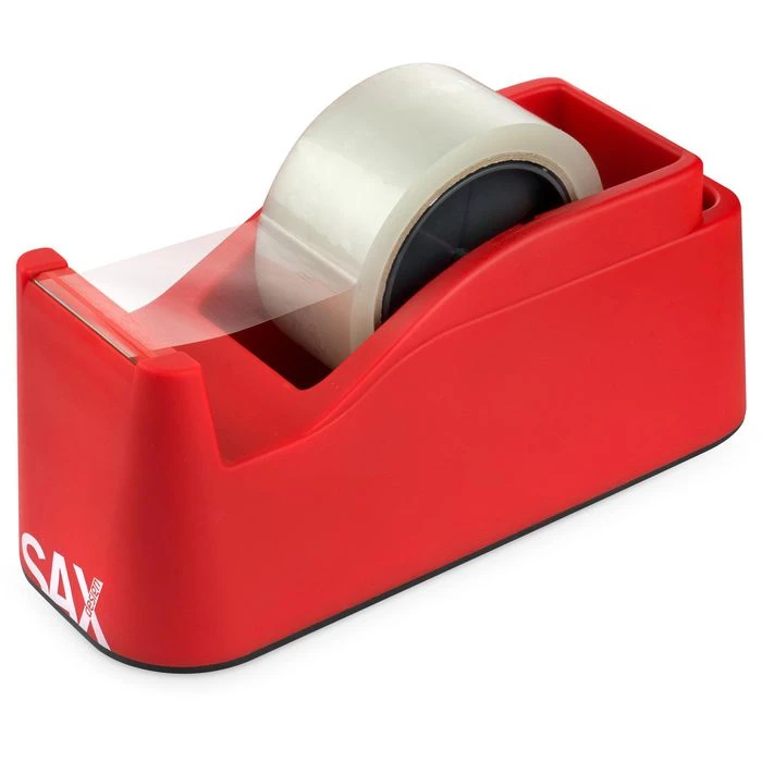 Sax Klebefilmabroller Tape It Easy 0-729-01, Rot, Tischabroller Für Kleberollen 50mm X 66m 3 Sax Klebefilmabroller Tape It Easy 0-729-01, Rot, Tischabroller Für Kleberollen 50mm X 66m